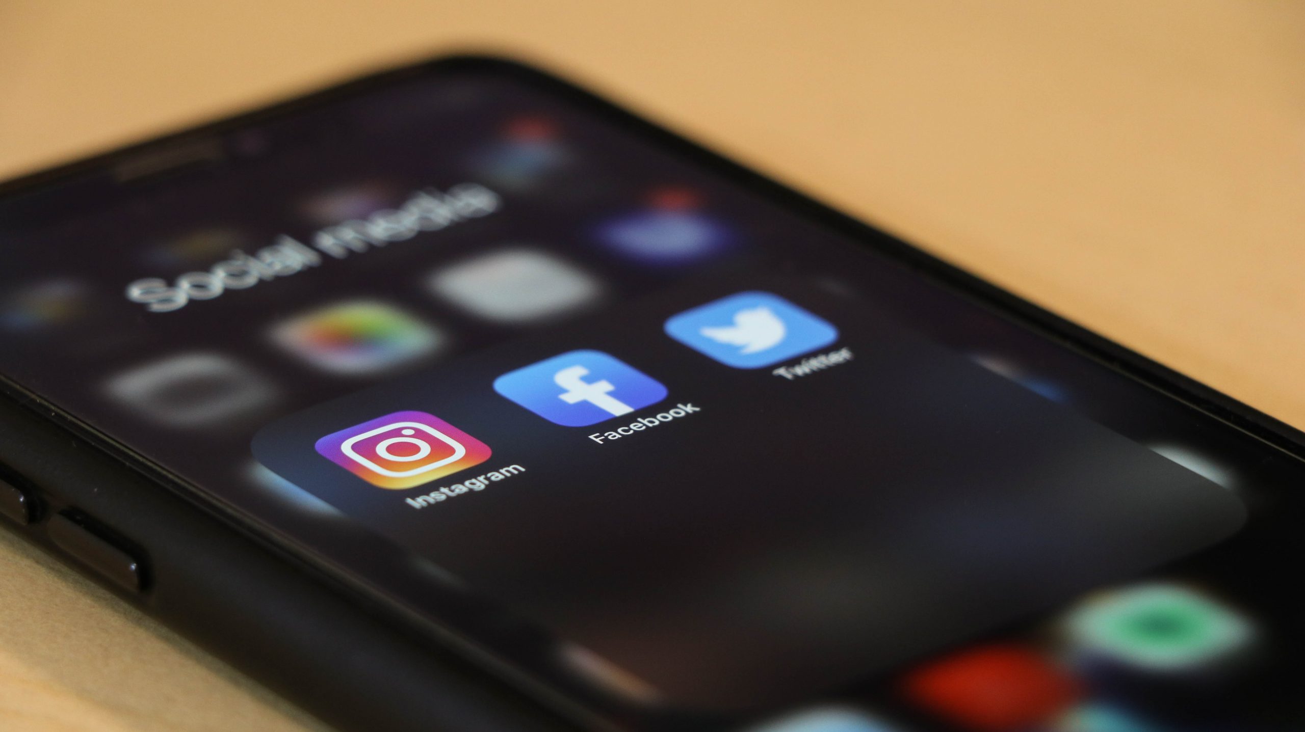 social media apps on a smartphone